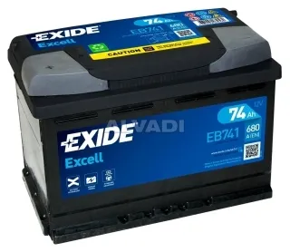 Bilbatteri EXIDE EB741